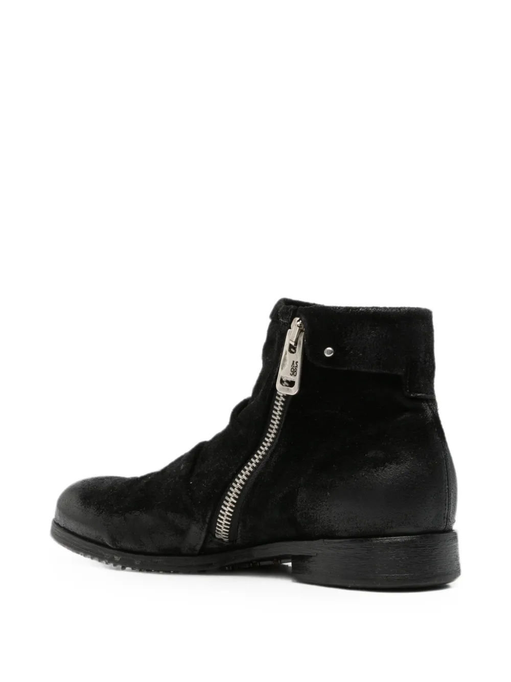 A.S.98 Clash zip-fastening leather ankle boots Zwart
