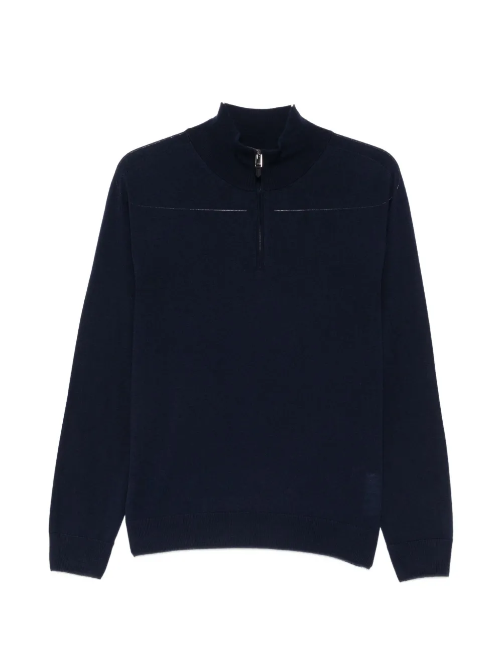 Canali quarter-zip knitted sweater - Blu