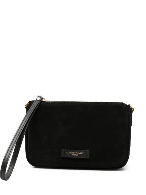 GIANNI CHIARINI Nora suede clutch bag