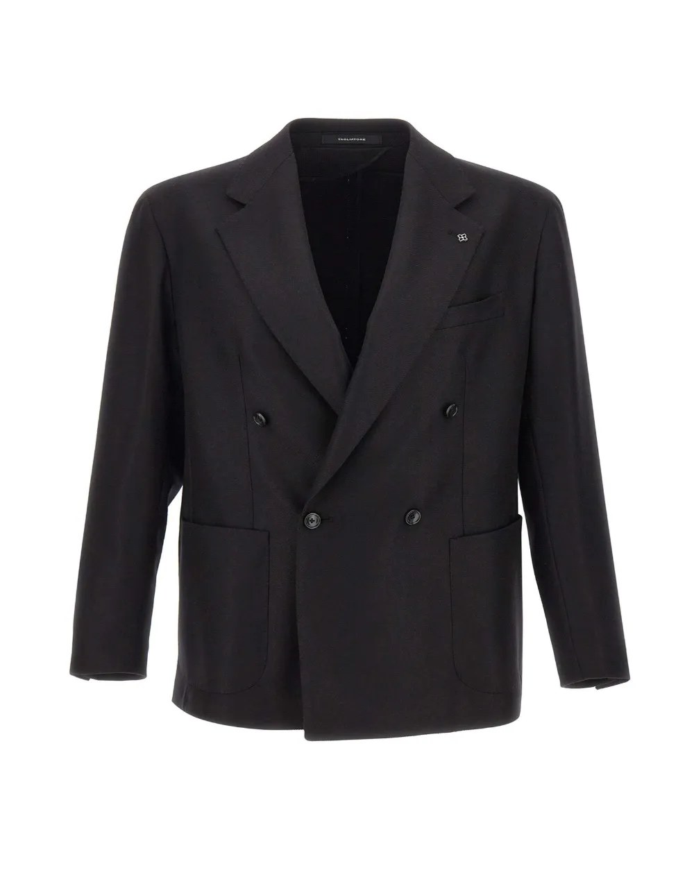 Tagliatore double-breasted virgin-wool blazer - Schwarz