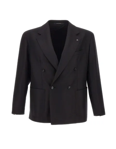 Tagliatore double-breasted virgin-wool blazer