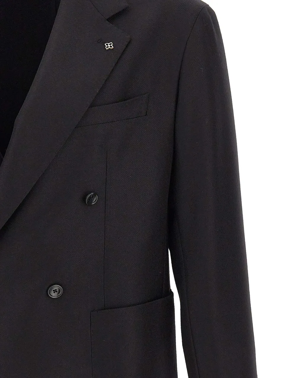 Tagliatore Blazer met dubbele rij knopen van scheerwol Zwart
