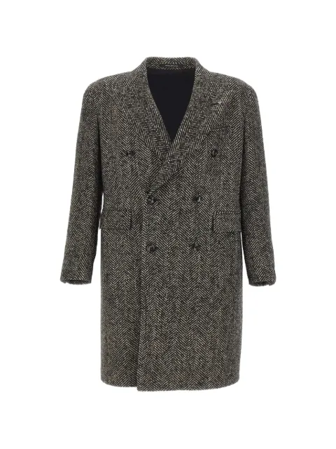 Tagliatore Pino Lerario herringbone double-breasted coat