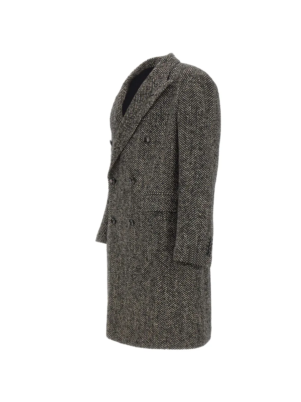 Tagliatore Pino Lerario jas met visgraatpatroon Zwart