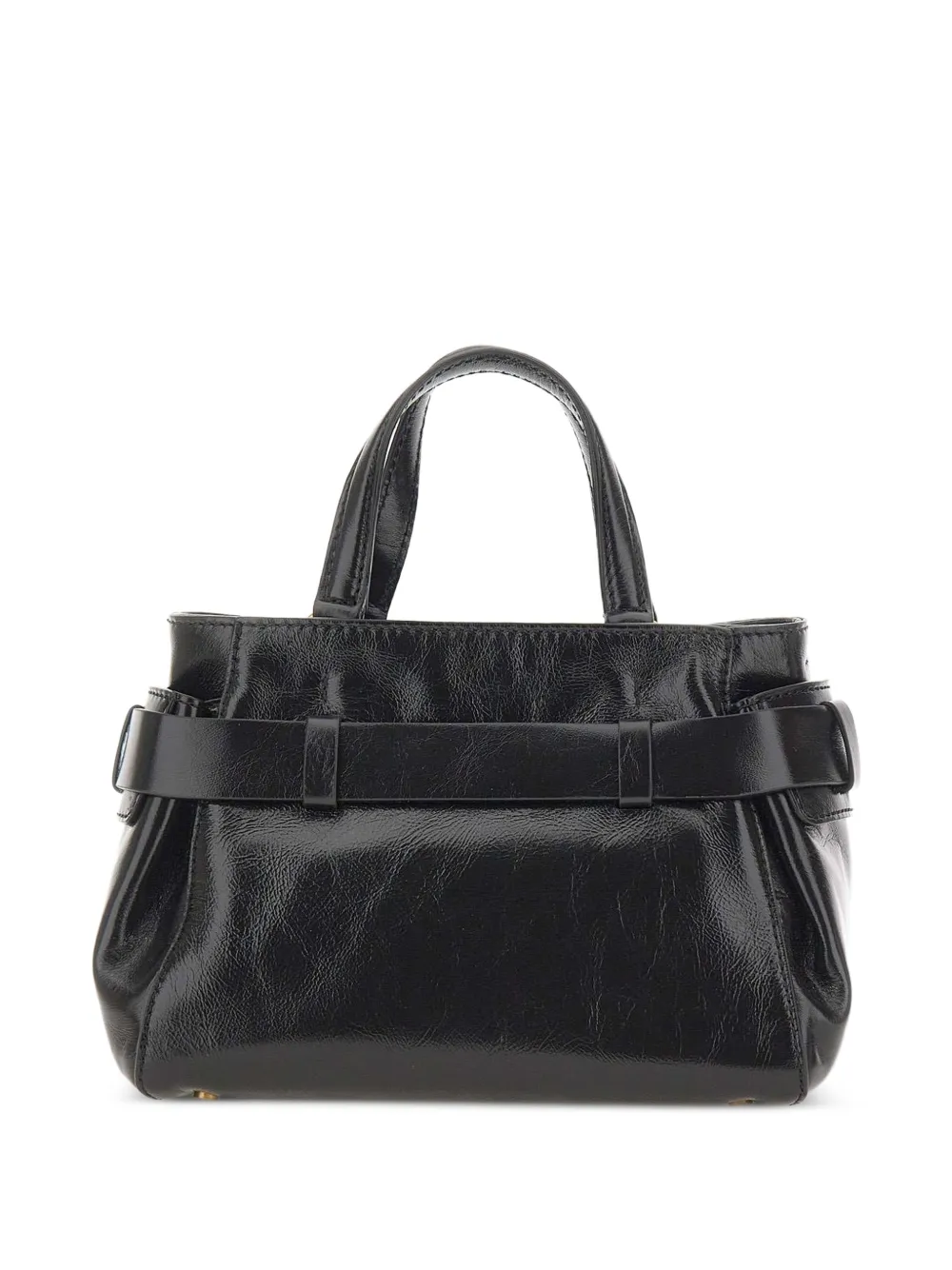 GIANNI CHIARINI Miranda leren shopper met geknoopte details Zwart