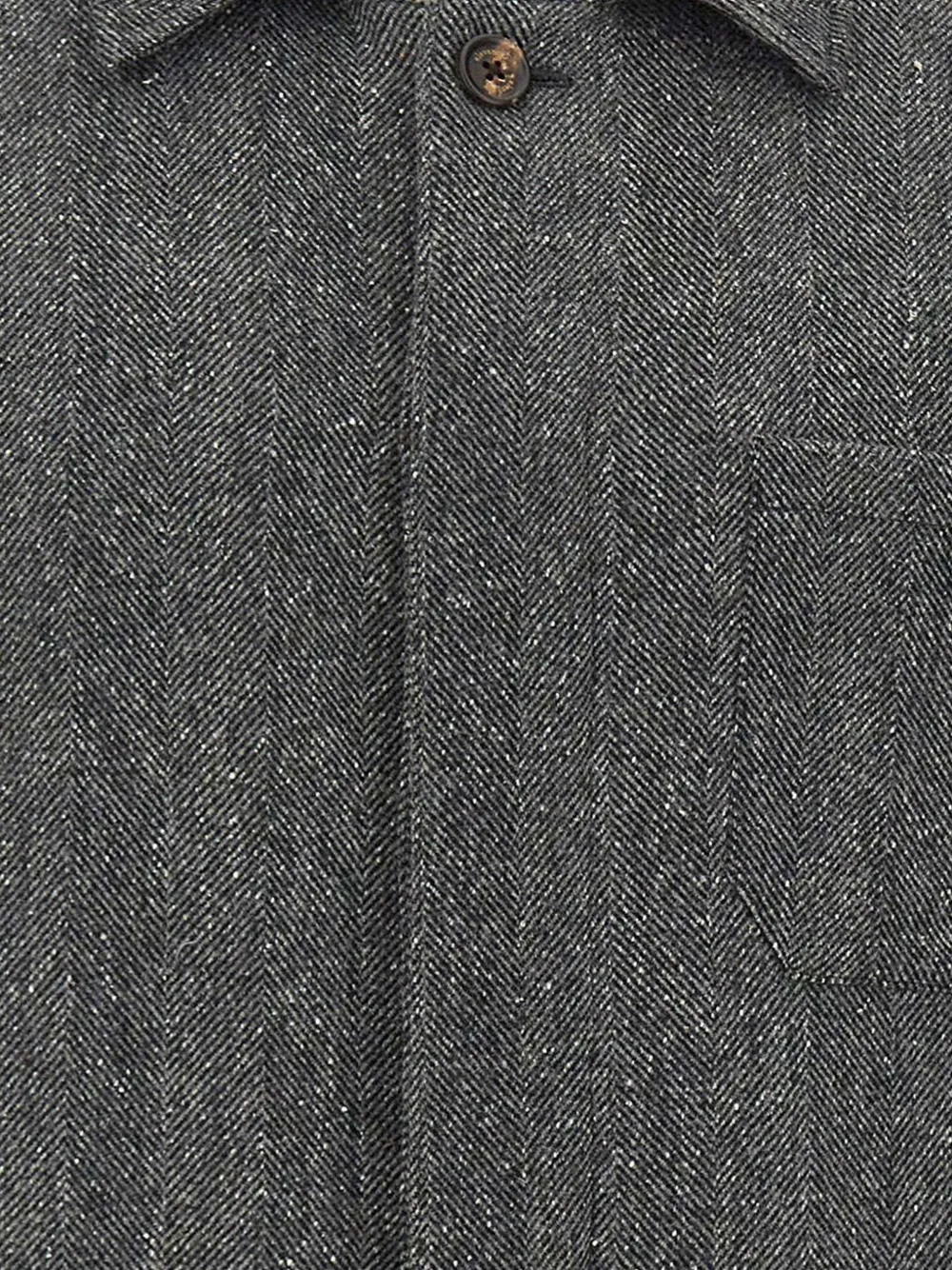 Eleventy Wolmix shirtjack met visgraatpatroon Grijs