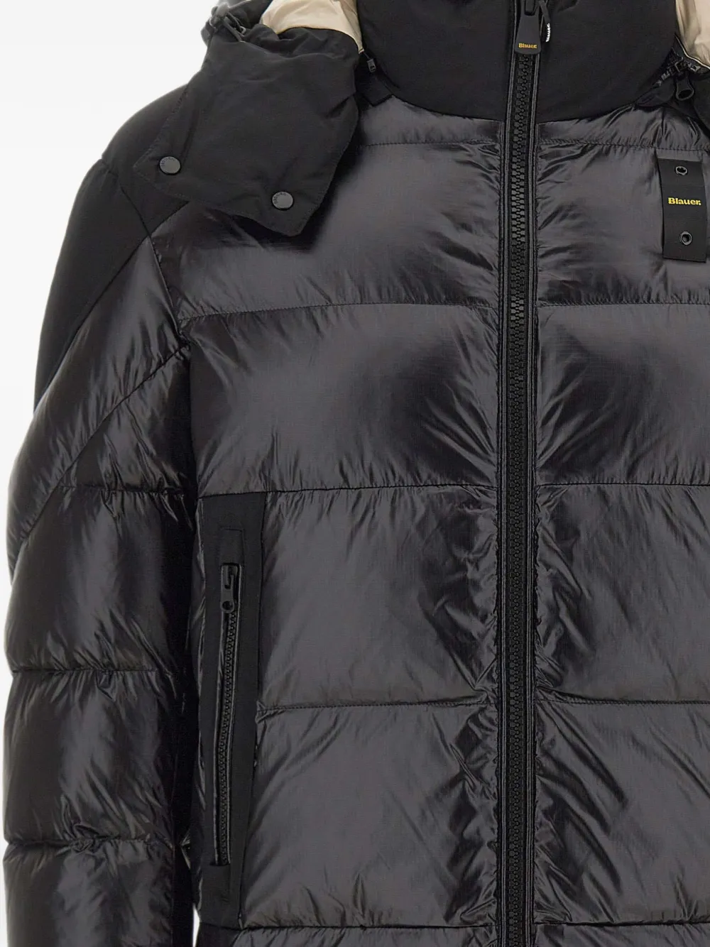 Blauer Kiernan donsjack met capuchon Zwart