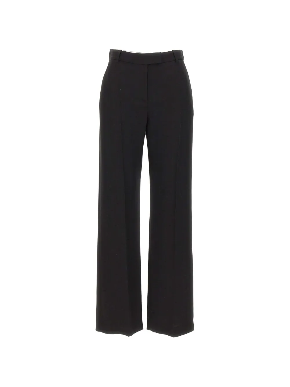 Eleventy pressed-crease silk tailored trousers Zwart