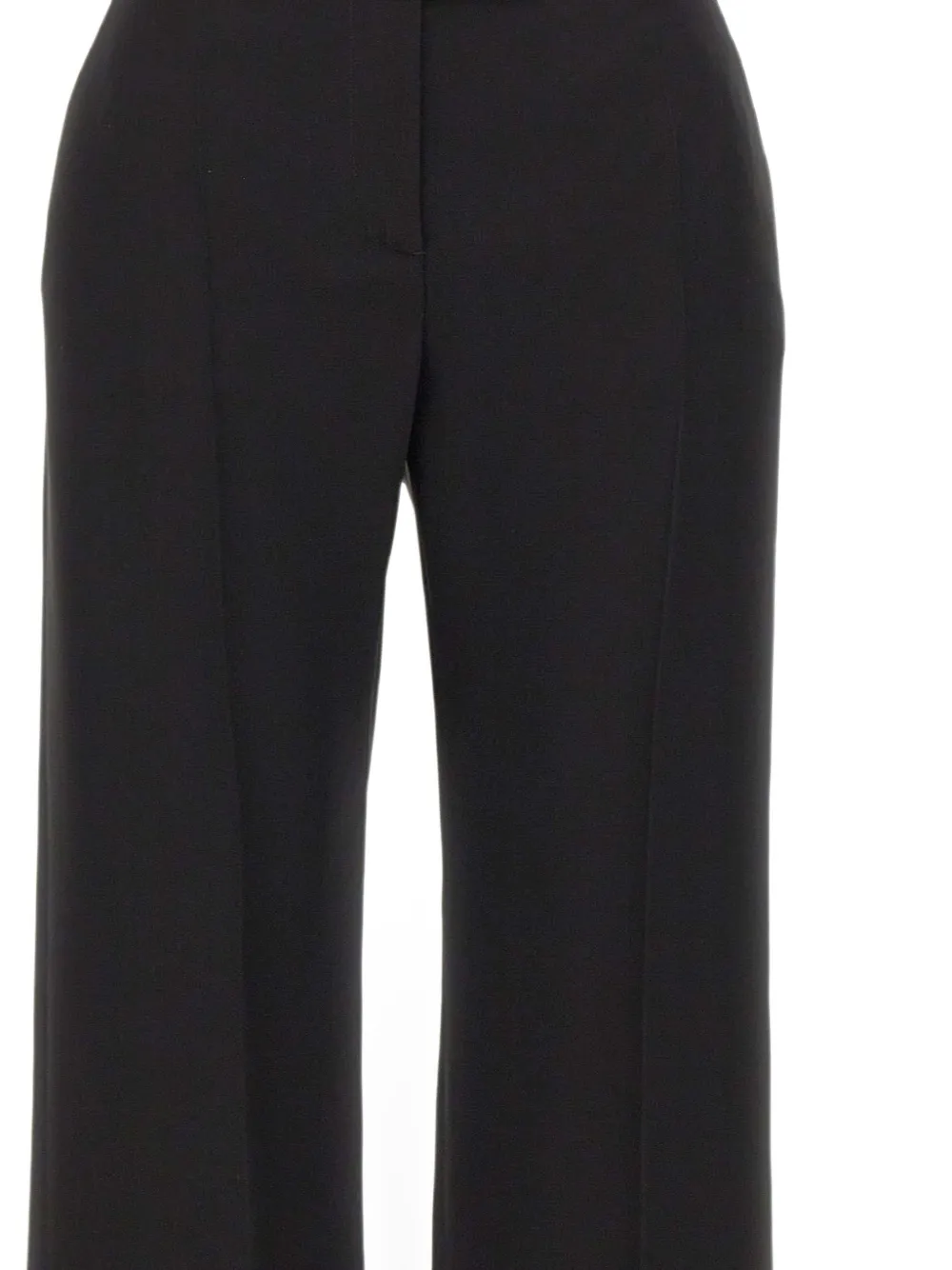 Eleventy pressed-crease silk tailored trousers Zwart