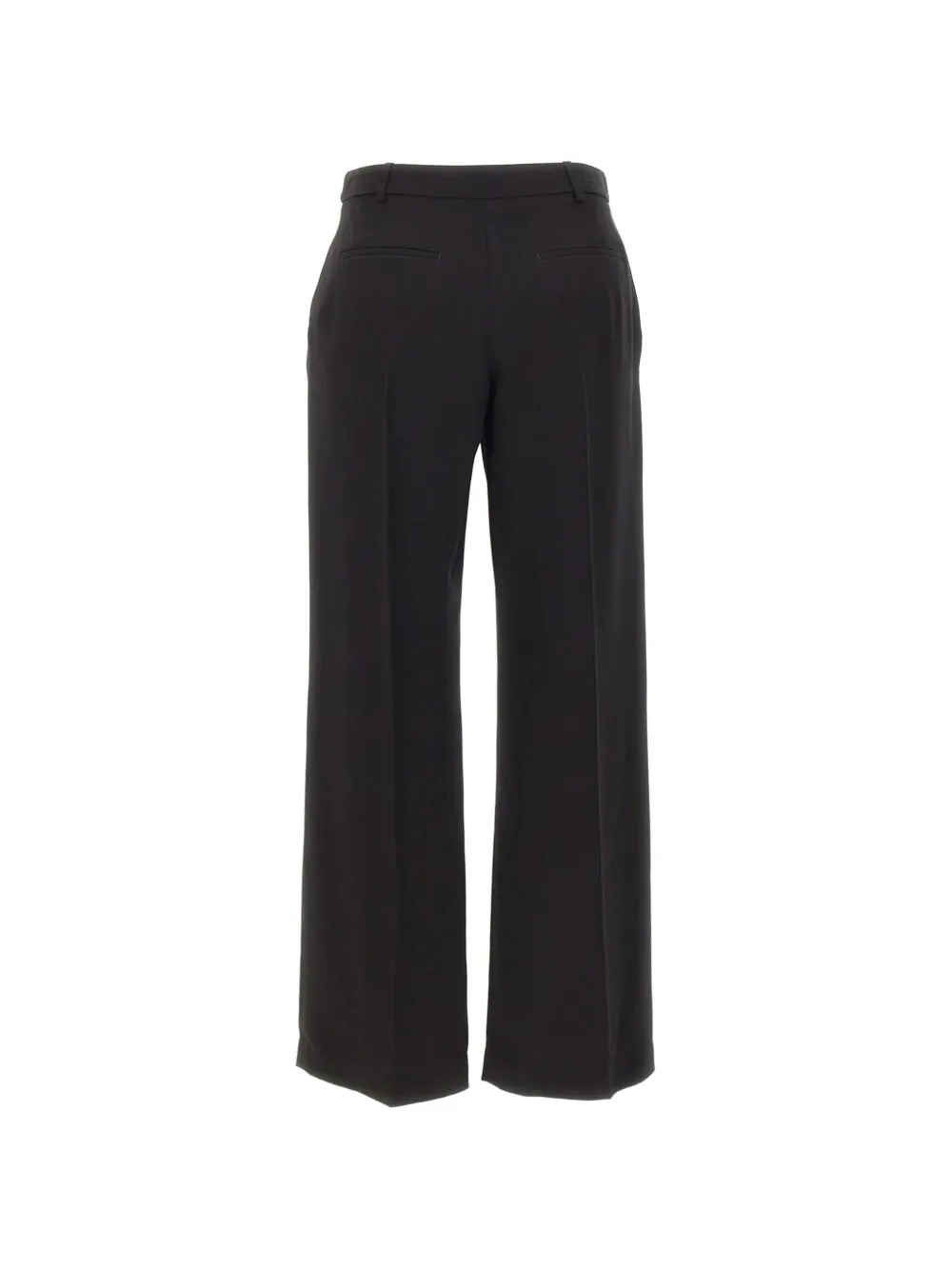 Eleventy pressed-crease silk tailored trousers Zwart