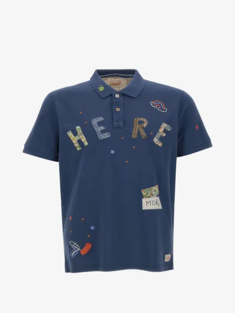BOB playera tipo polo bordada con apliques