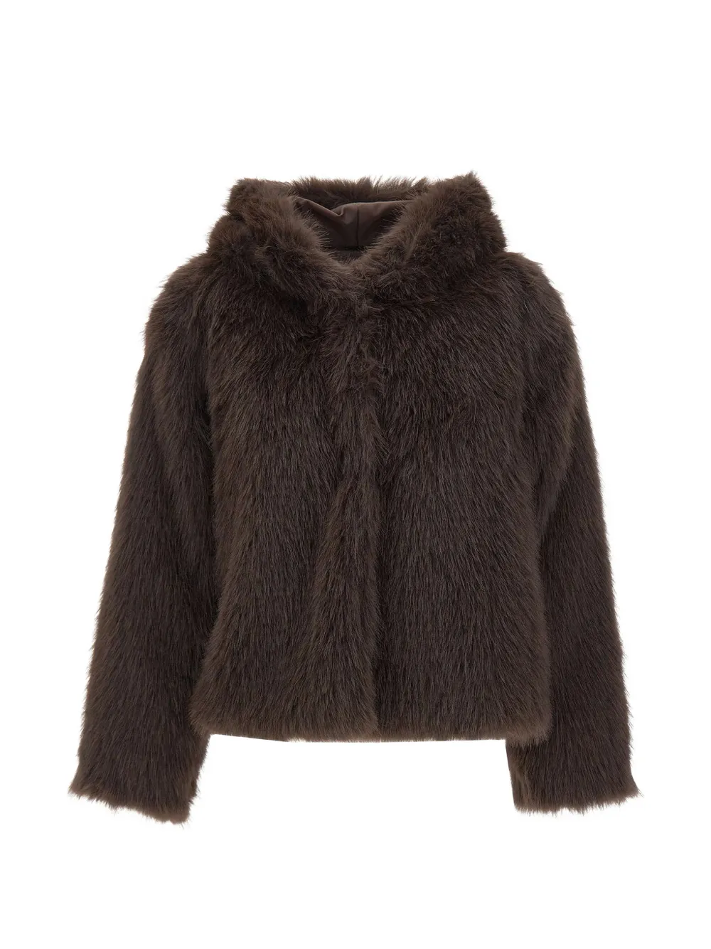 kaos faux-fur hooded coat - Braun