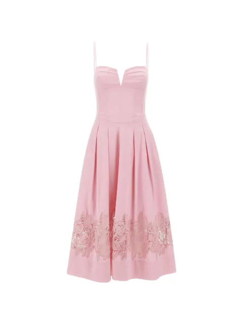 Rebecca Vallance montreux lace-inlay midi dress