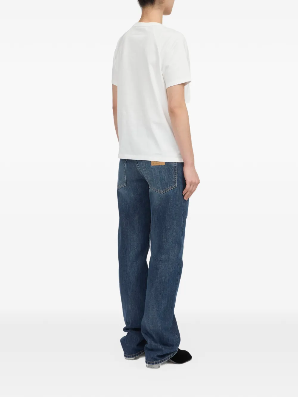 MM6 Maison Margiela T-shirt met gerafeld vlak Wit