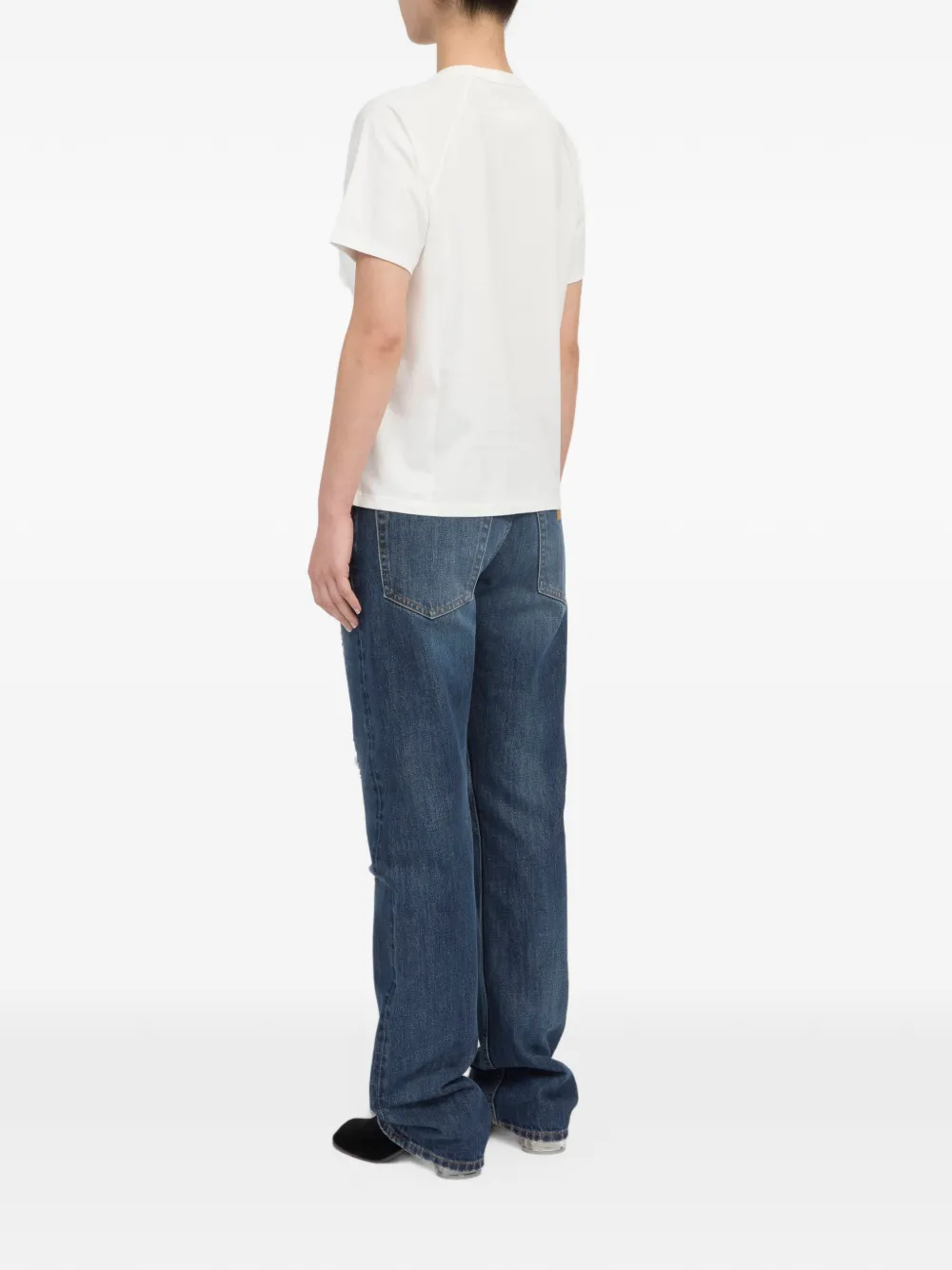 MM6 Maison Margiela T-shirt met gerafeld vlak Wit