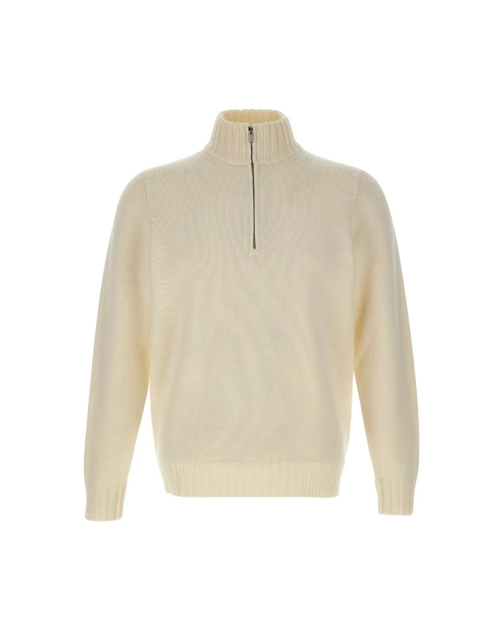 Filippo De Laurentiis half-zip merino-wool sweater - Bianco