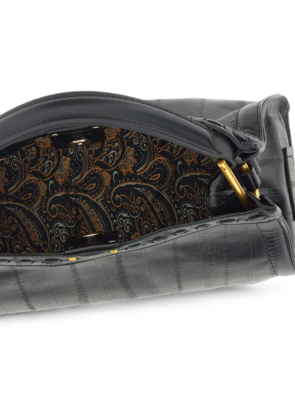 GIANNI CHIARINI Aurora schoudertas met paling-print Zwart