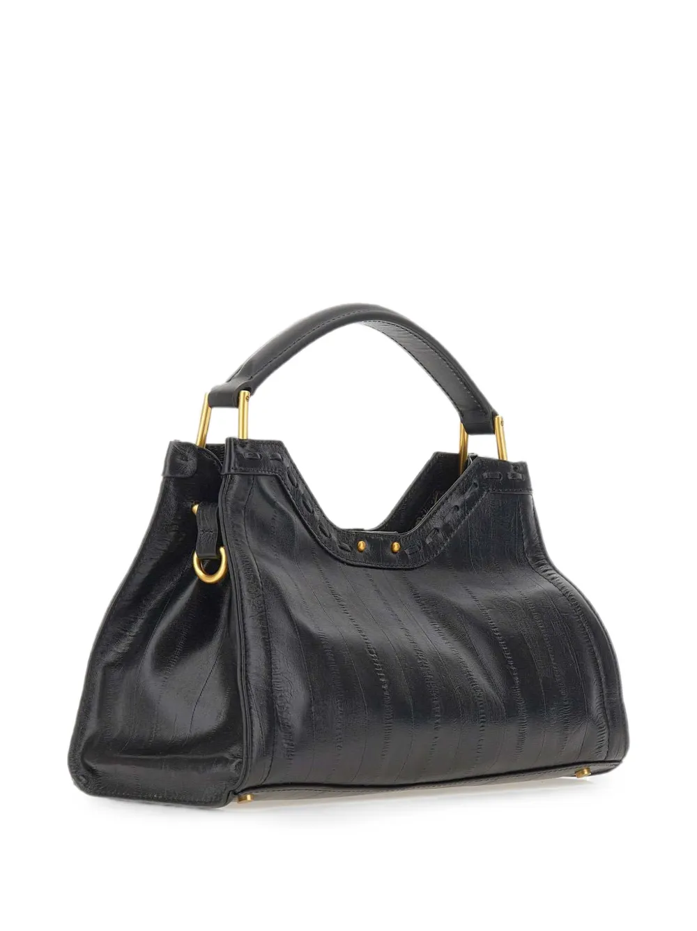 GIANNI CHIARINI Aurora schoudertas met paling-print Zwart