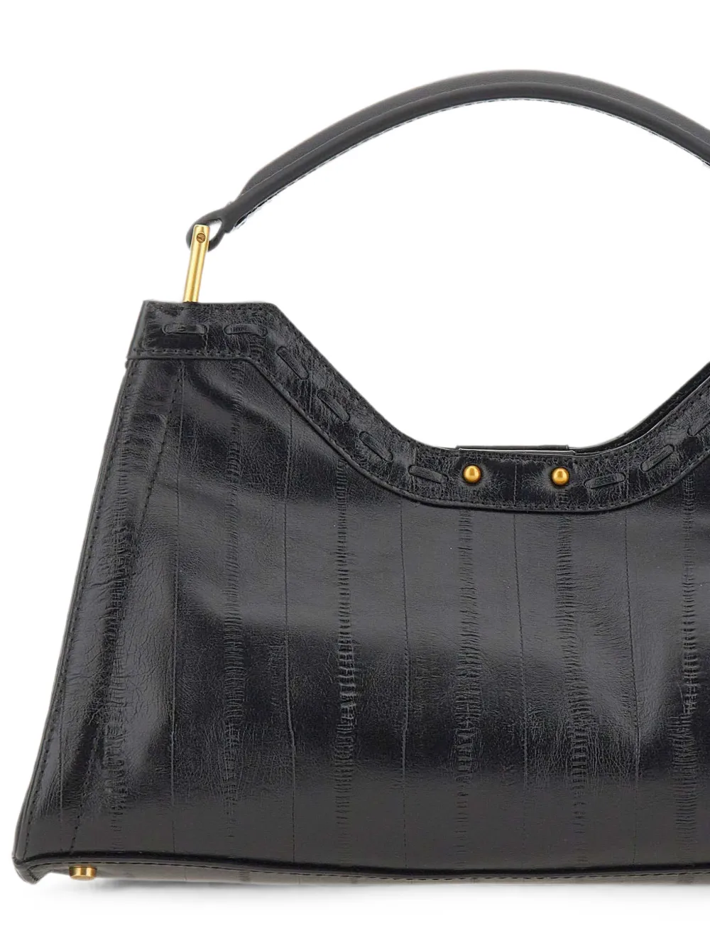 GIANNI CHIARINI Aurora schoudertas met paling-print Zwart