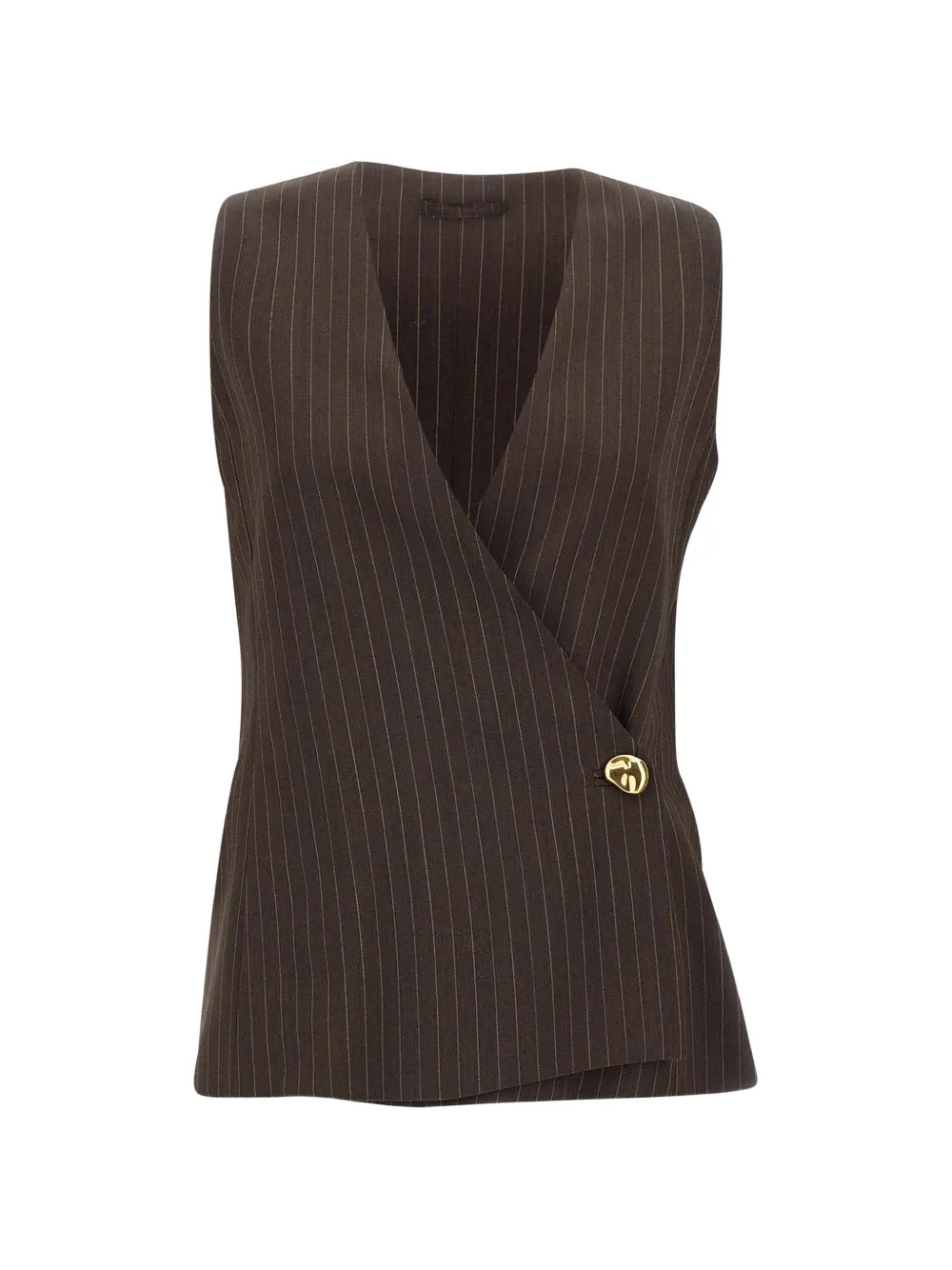 Marella Ranghi pinstripe knitted gilet - Braun