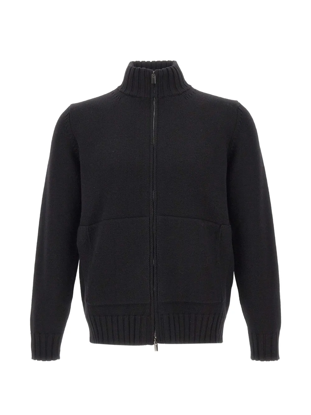 Filippo De Laurentiis zip-up merino-wool cardigan - Schwarz