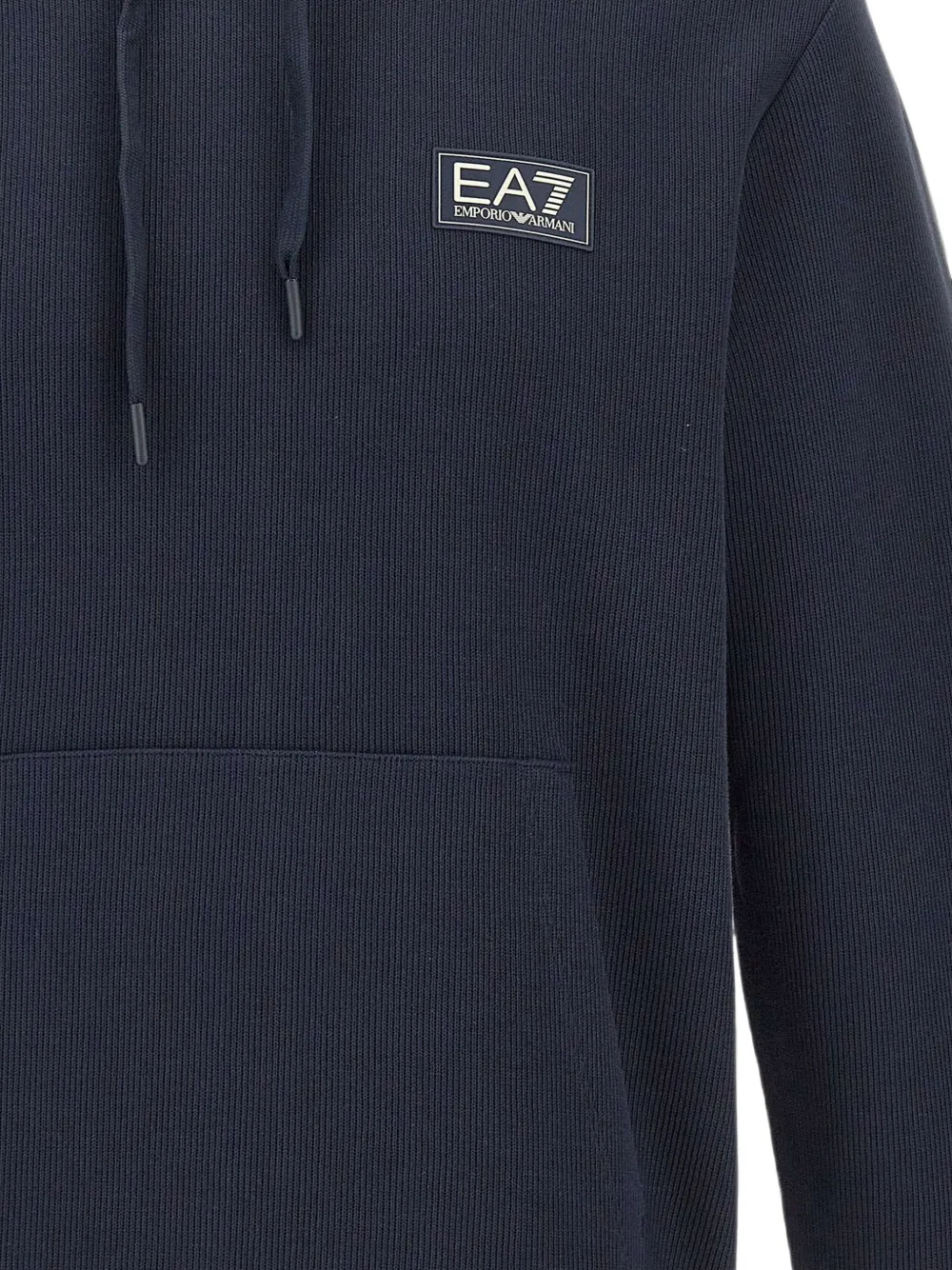 Ea7 Emporio Armani Hoodie met logopatch Blauw