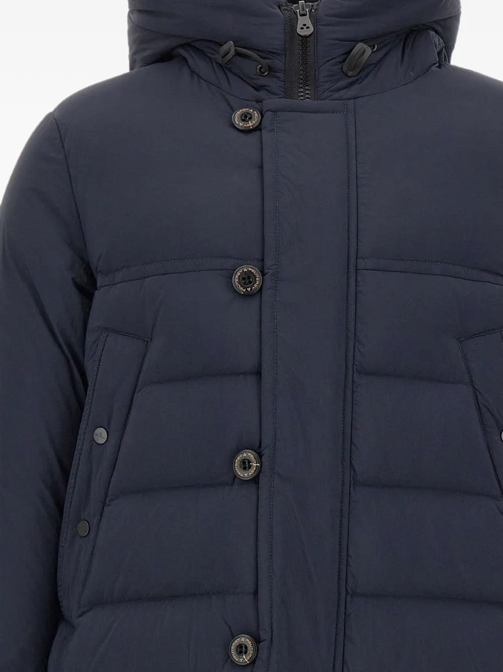 Peuterey Eddie gewatteerde jas met capuchon Blauw