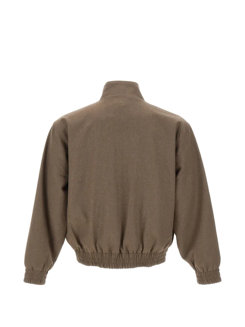 Drôle De Monsieur Elastisch jack met geborduurd logo Bruin