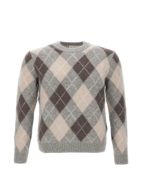 Eleventy argyle-pattern sweater