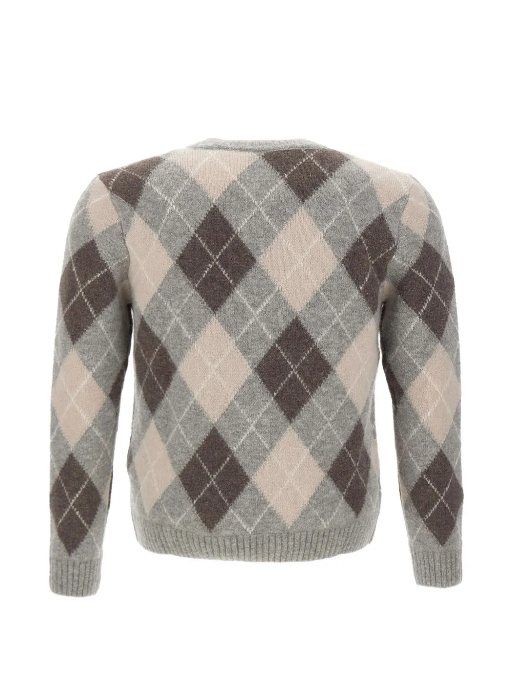Eleventy Trui met argyle patroon Grijs