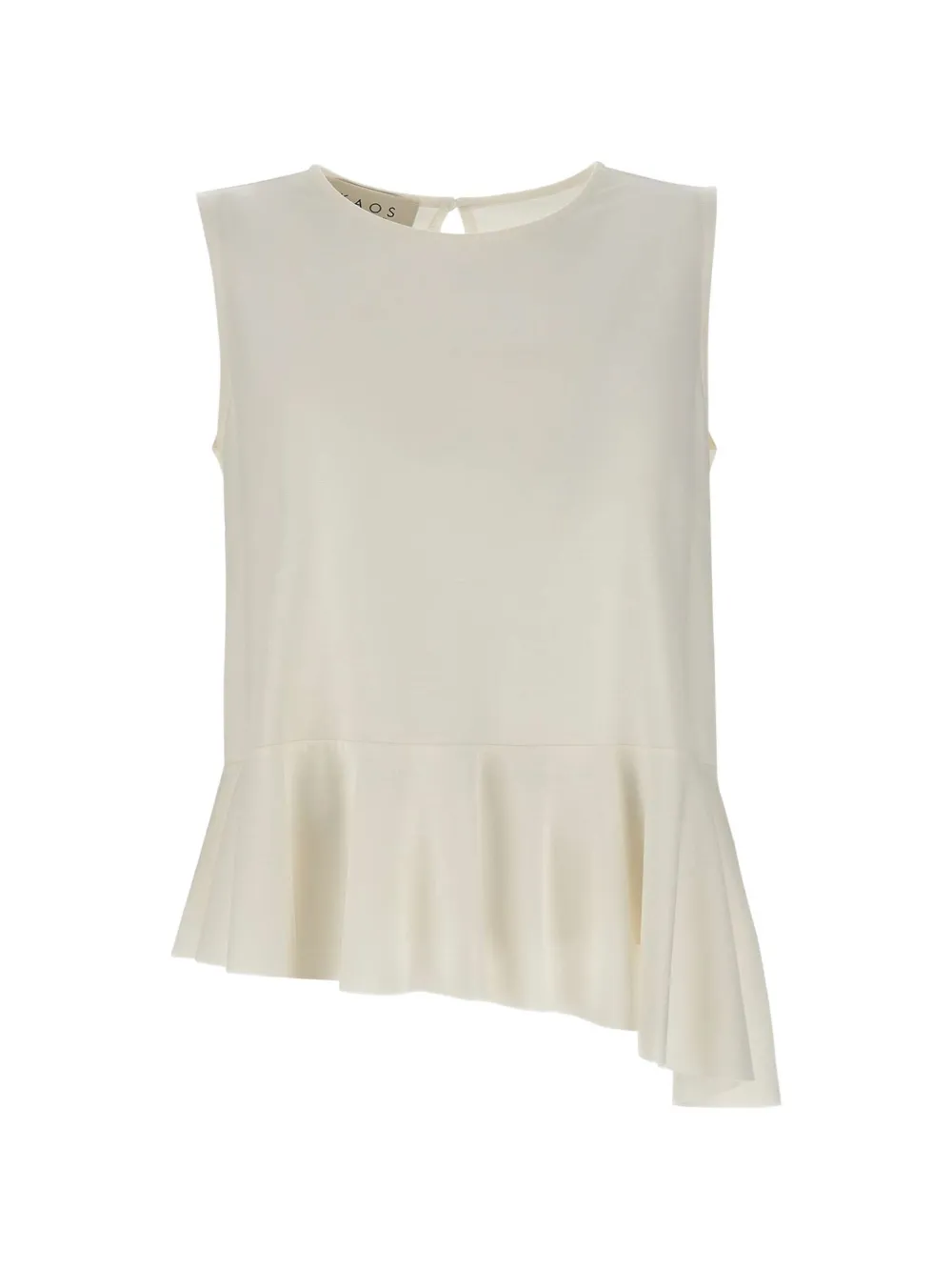 kaos ruffled asymmetric-hem blouse - Toni neutri