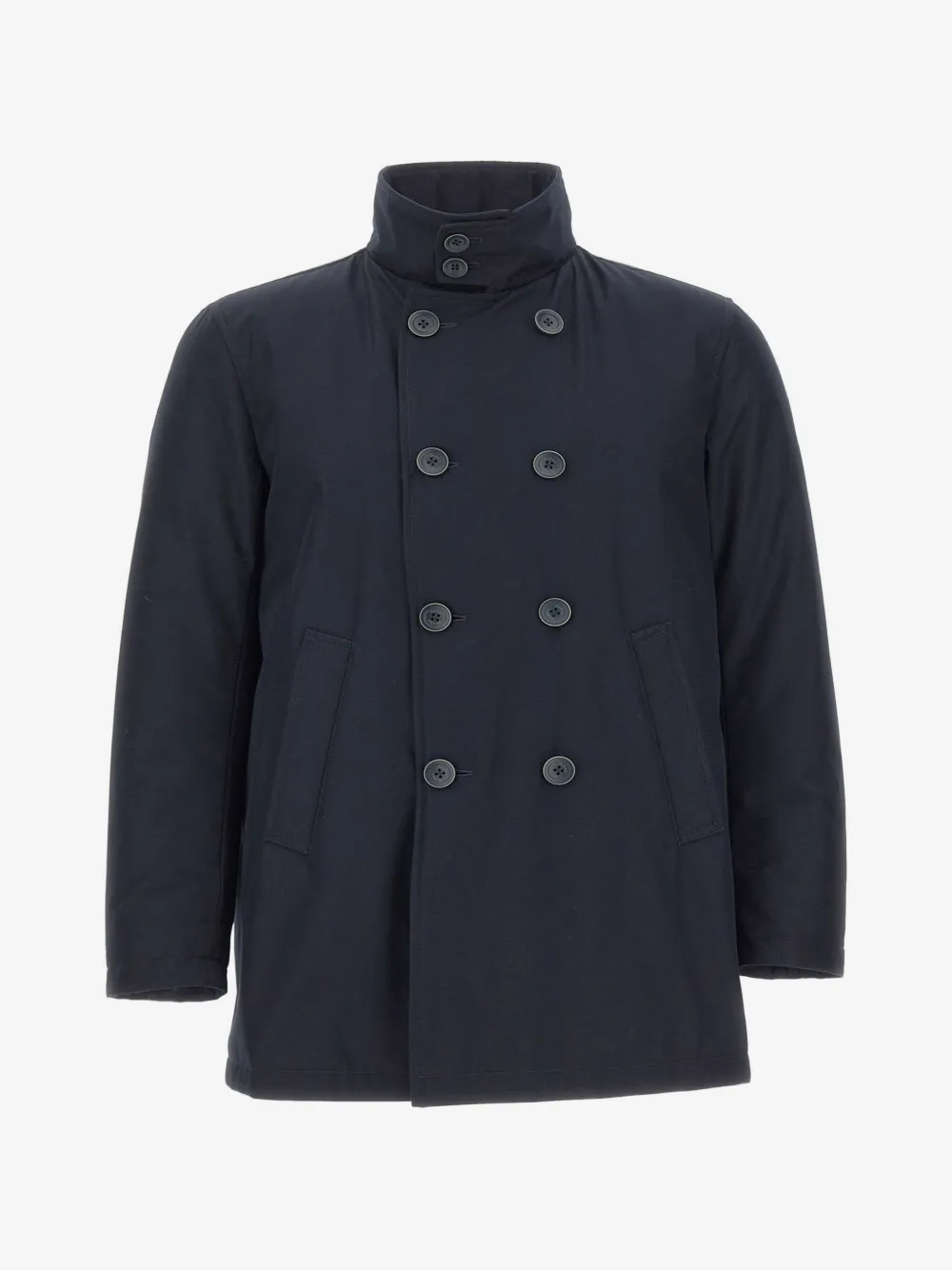 Herno double-breasted high-collar coat | Blue | Image 1
