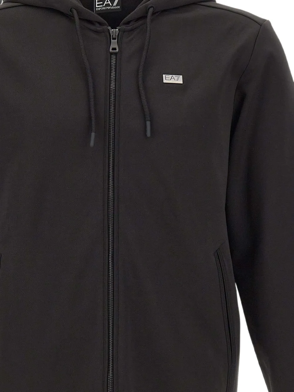 Ea7 Emporio Armani Hoodie met rits Zwart