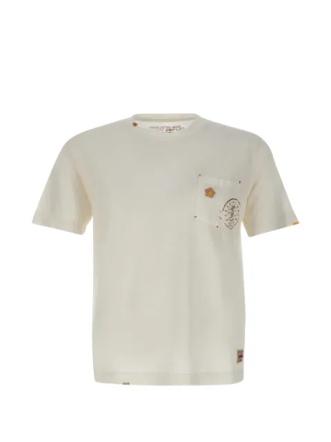 BOB embroidered-detail chest-pocket T-shirt