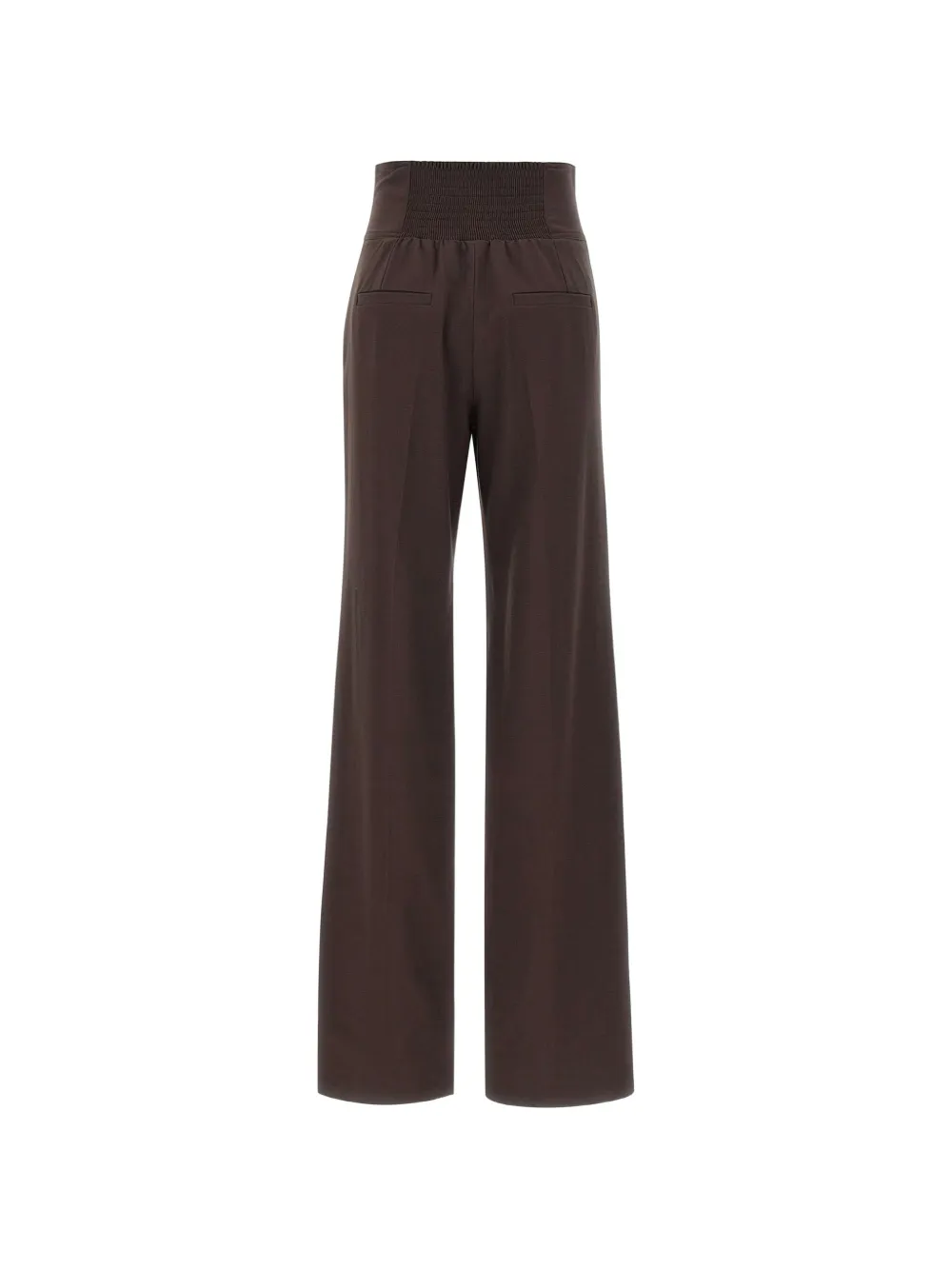 Marella High-waist broek met gespbandje en wijde pijpen Bruin