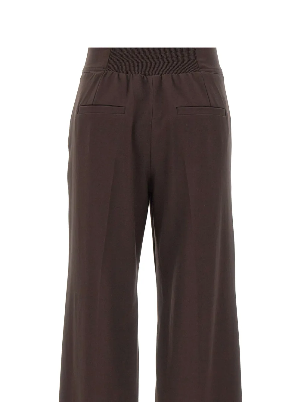 Marella High-waist broek met gespbandje en wijde pijpen Bruin
