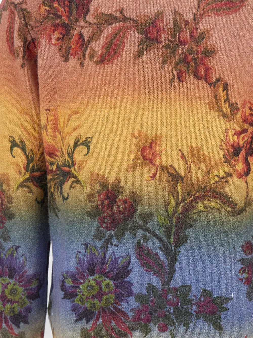 ETRO Wollen trui met bloemenprint Beige