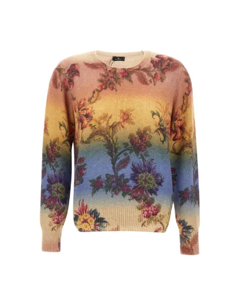 ETRO floral-pattern wool sweater
