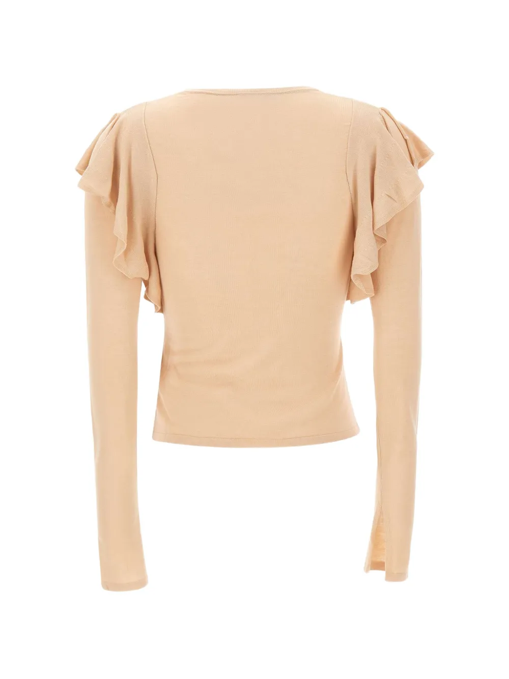 Marella Selva T-shirt met ruches Beige