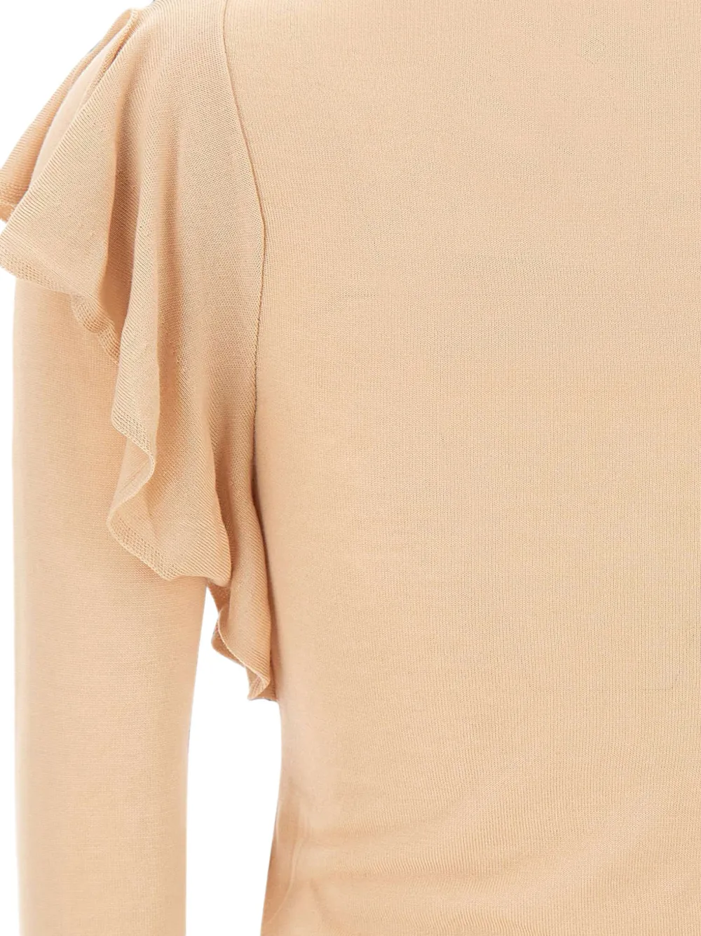 Marella Selva T-shirt met ruches Beige