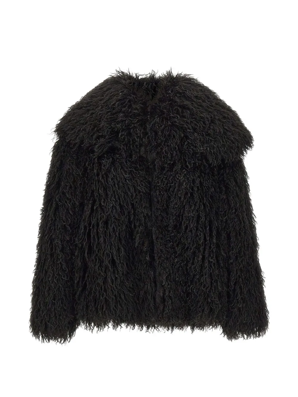 kaos faux-fur wide-collar jacket - Schwarz