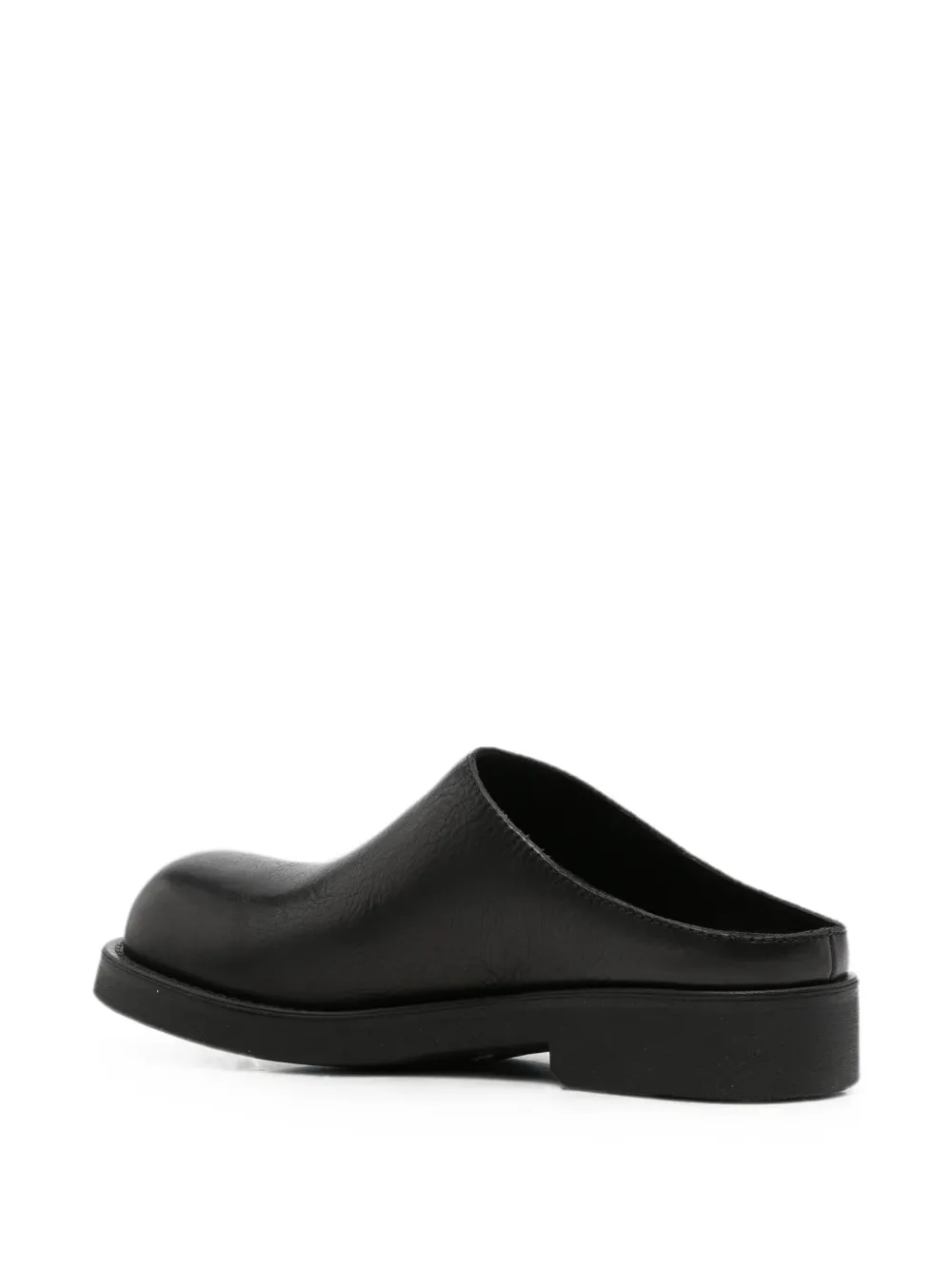 MM6 Maison Margiela Biker leather mules Zwart