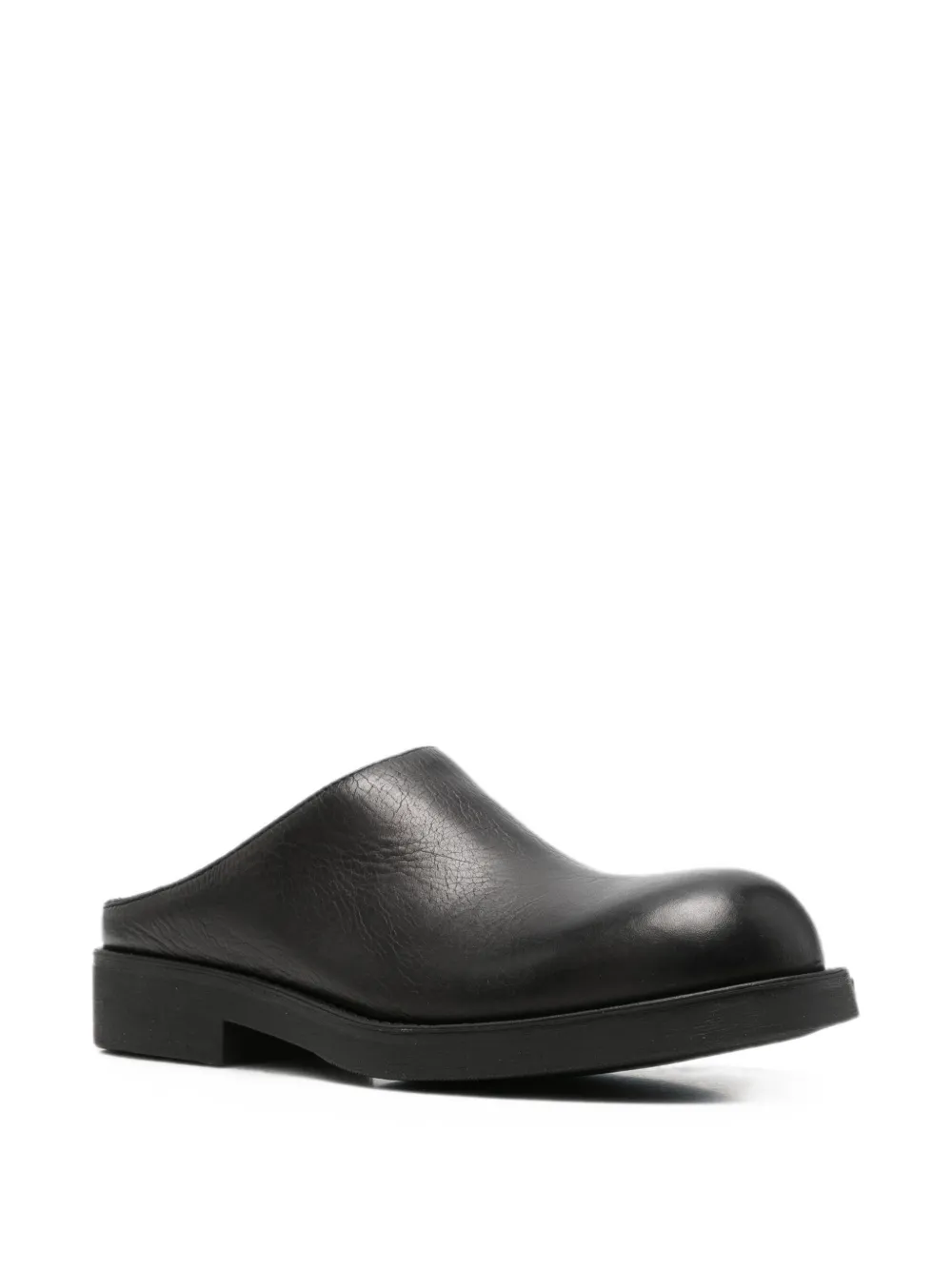 MM6 Maison Margiela Biker leather mules Zwart