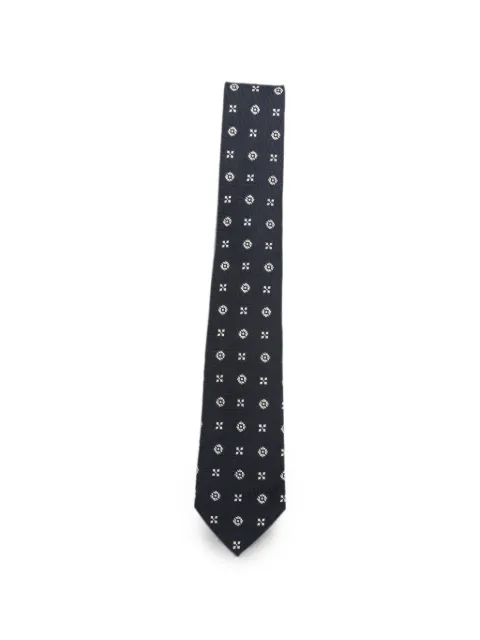 Saint Laurent geometric-pattern tie