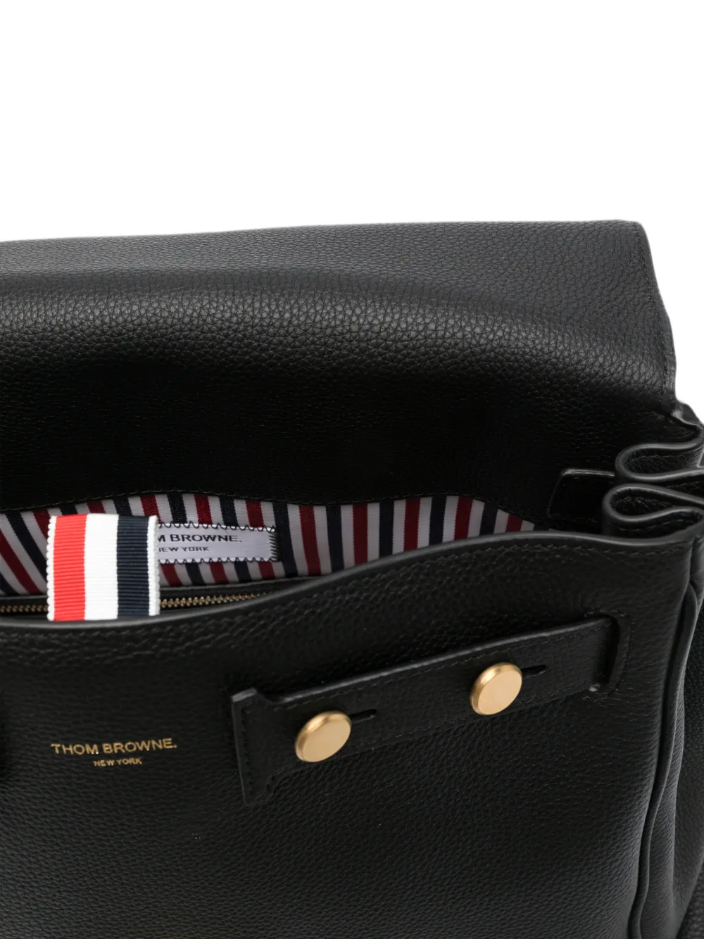 美品 Thom Browne Pebbled Leather Belt Bag Thom Browne Bolton pebbled-leather push-lock Backpack | Black