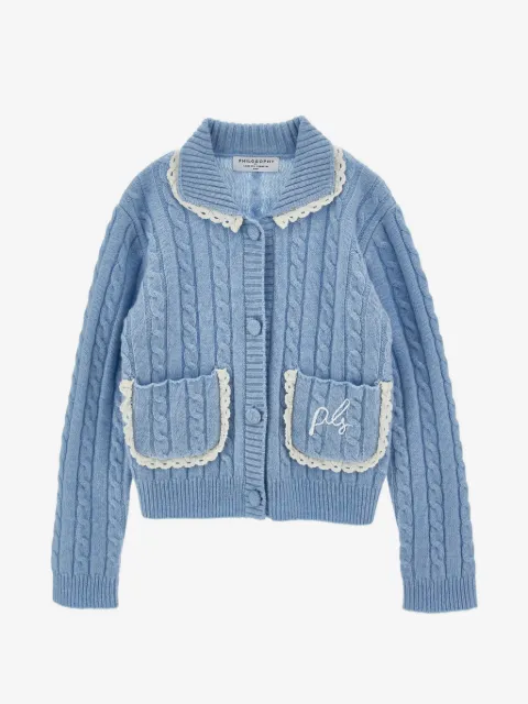 Philosophy Di Lorenzo Serafini Kids cárdigan con ribete de encaje