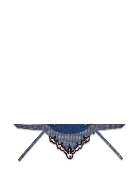 Ca4la lace-trimmed broderie-anglaise headscarf