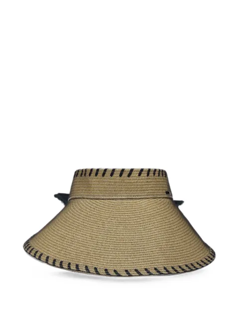 Ca4la bow-detail whipstitch-trim sun visor
