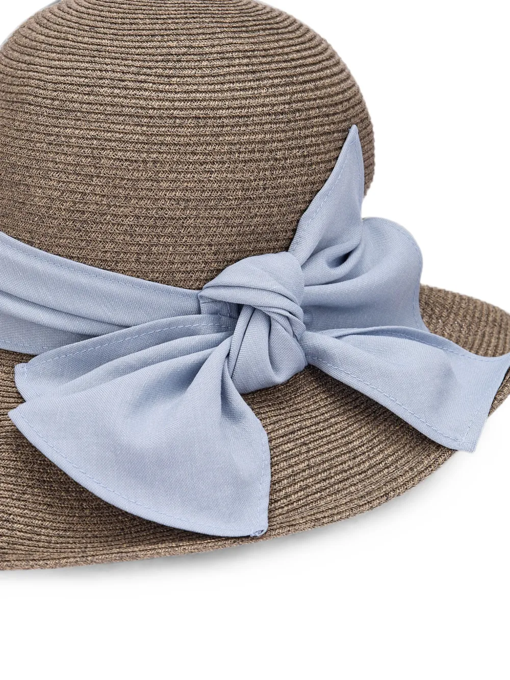 Ca4la Yell Braid bow-detail woven hat Grijs