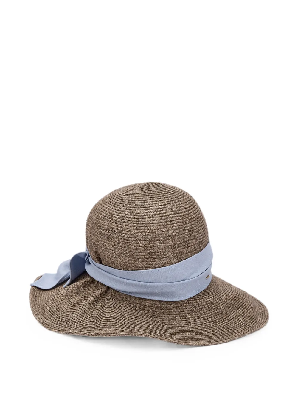 Ca4la Yell Braid bow-detail woven hat Grijs